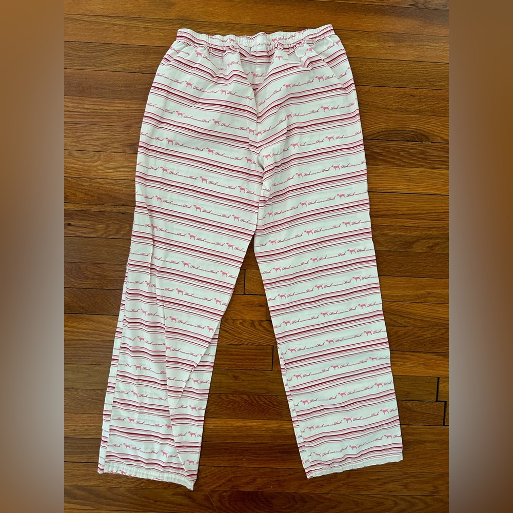 PINK Victoria’s Secret Vintage Pink Dog Icon Cotton Pajama Pants - Picture 3 of 5